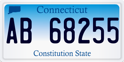 CT license plate AB68255