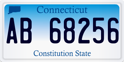 CT license plate AB68256