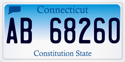 CT license plate AB68260