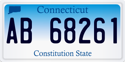 CT license plate AB68261