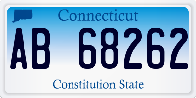 CT license plate AB68262