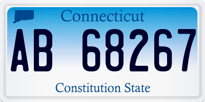 CT license plate AB68267