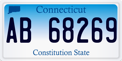 CT license plate AB68269