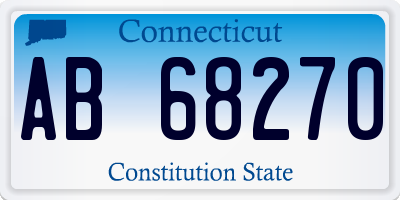 CT license plate AB68270