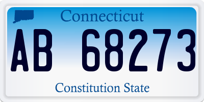 CT license plate AB68273