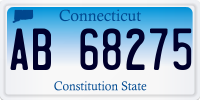 CT license plate AB68275