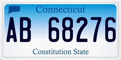 CT license plate AB68276