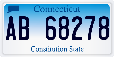 CT license plate AB68278