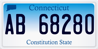 CT license plate AB68280