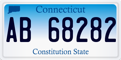 CT license plate AB68282