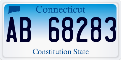 CT license plate AB68283