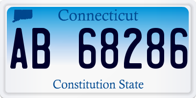 CT license plate AB68286