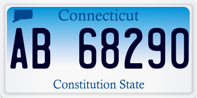 CT license plate AB68290