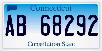 CT license plate AB68292