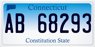 CT license plate AB68293