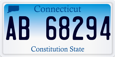 CT license plate AB68294