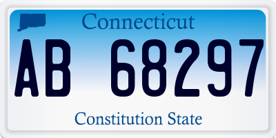 CT license plate AB68297