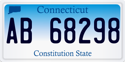 CT license plate AB68298