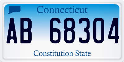 CT license plate AB68304