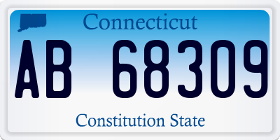 CT license plate AB68309