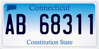 CT license plate AB68311