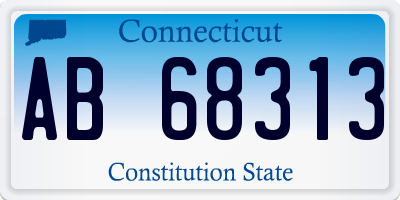 CT license plate AB68313