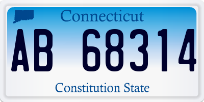 CT license plate AB68314