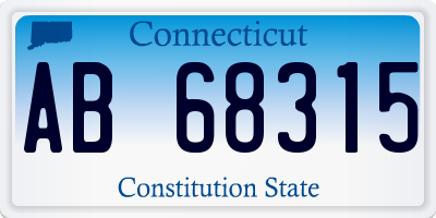 CT license plate AB68315