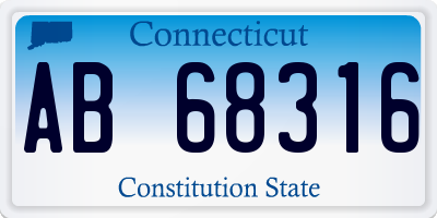 CT license plate AB68316