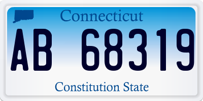 CT license plate AB68319