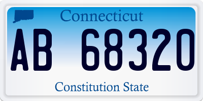 CT license plate AB68320