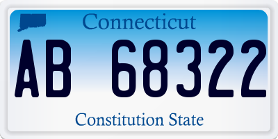 CT license plate AB68322