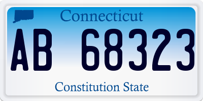 CT license plate AB68323