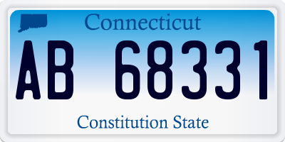 CT license plate AB68331