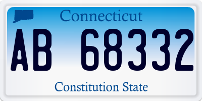 CT license plate AB68332
