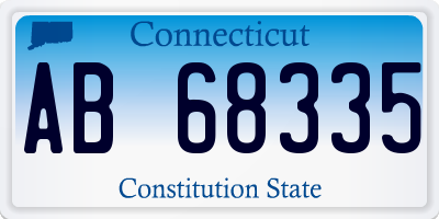 CT license plate AB68335