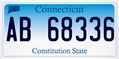 CT license plate AB68336