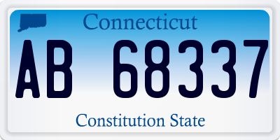 CT license plate AB68337