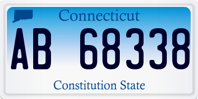 CT license plate AB68338