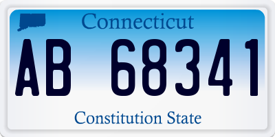 CT license plate AB68341