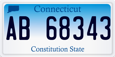 CT license plate AB68343