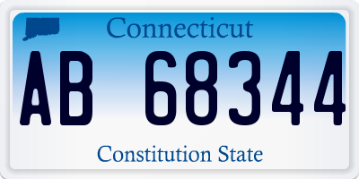 CT license plate AB68344