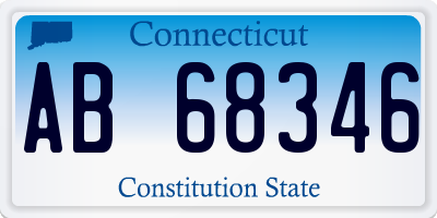 CT license plate AB68346