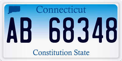 CT license plate AB68348