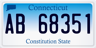 CT license plate AB68351