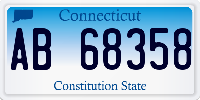 CT license plate AB68358