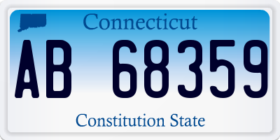 CT license plate AB68359