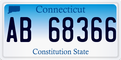 CT license plate AB68366