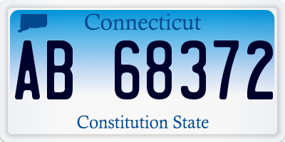 CT license plate AB68372