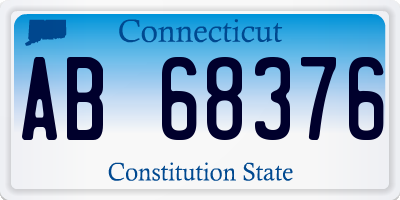 CT license plate AB68376